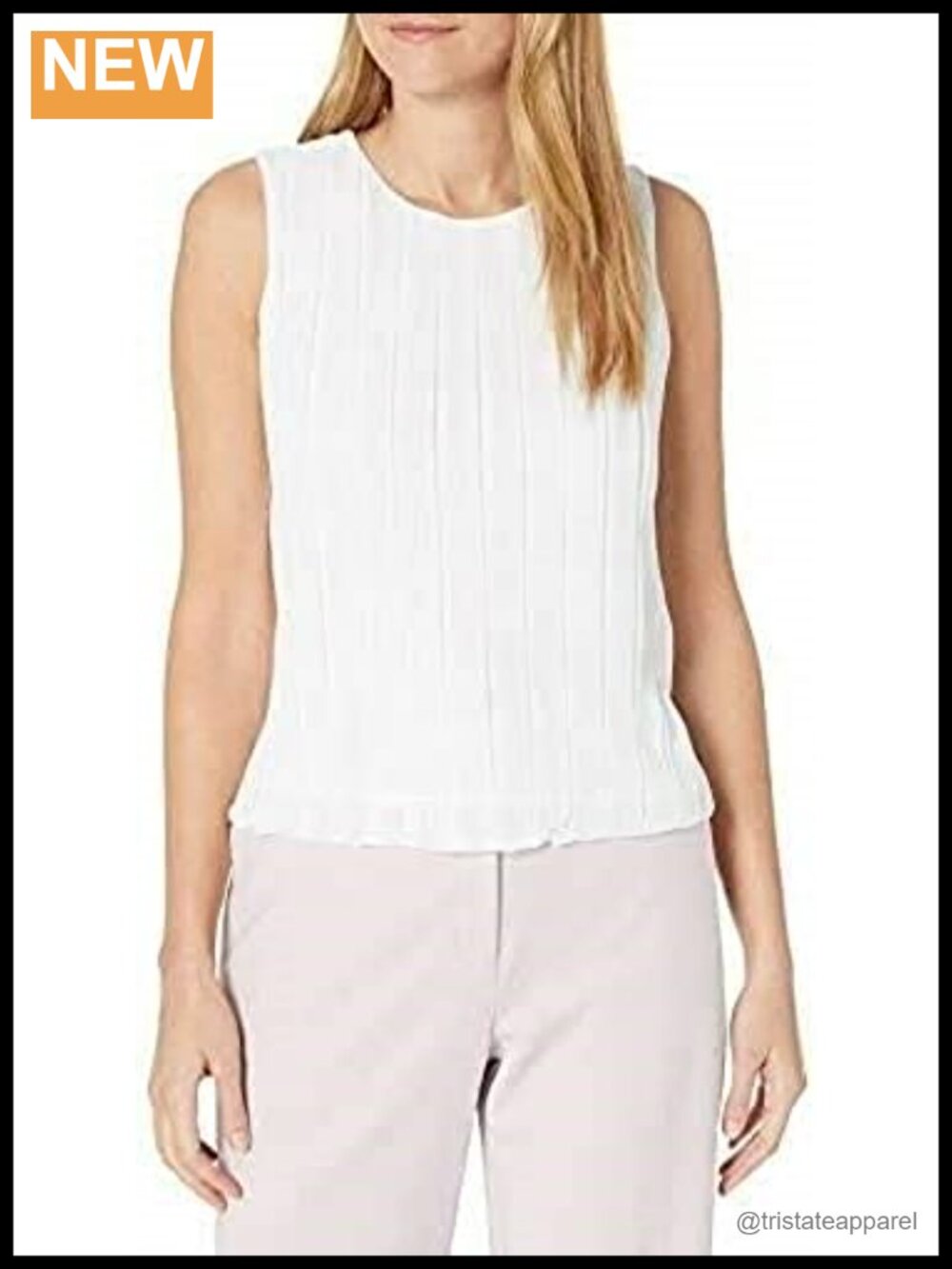 Calvin Klein Pleated Woven Sleeveless Blouse Dry Clean Only